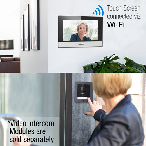 Touch Screen + Video Indoor IP + Wi-Fi Station Intercom + 7 Inch Touch ...